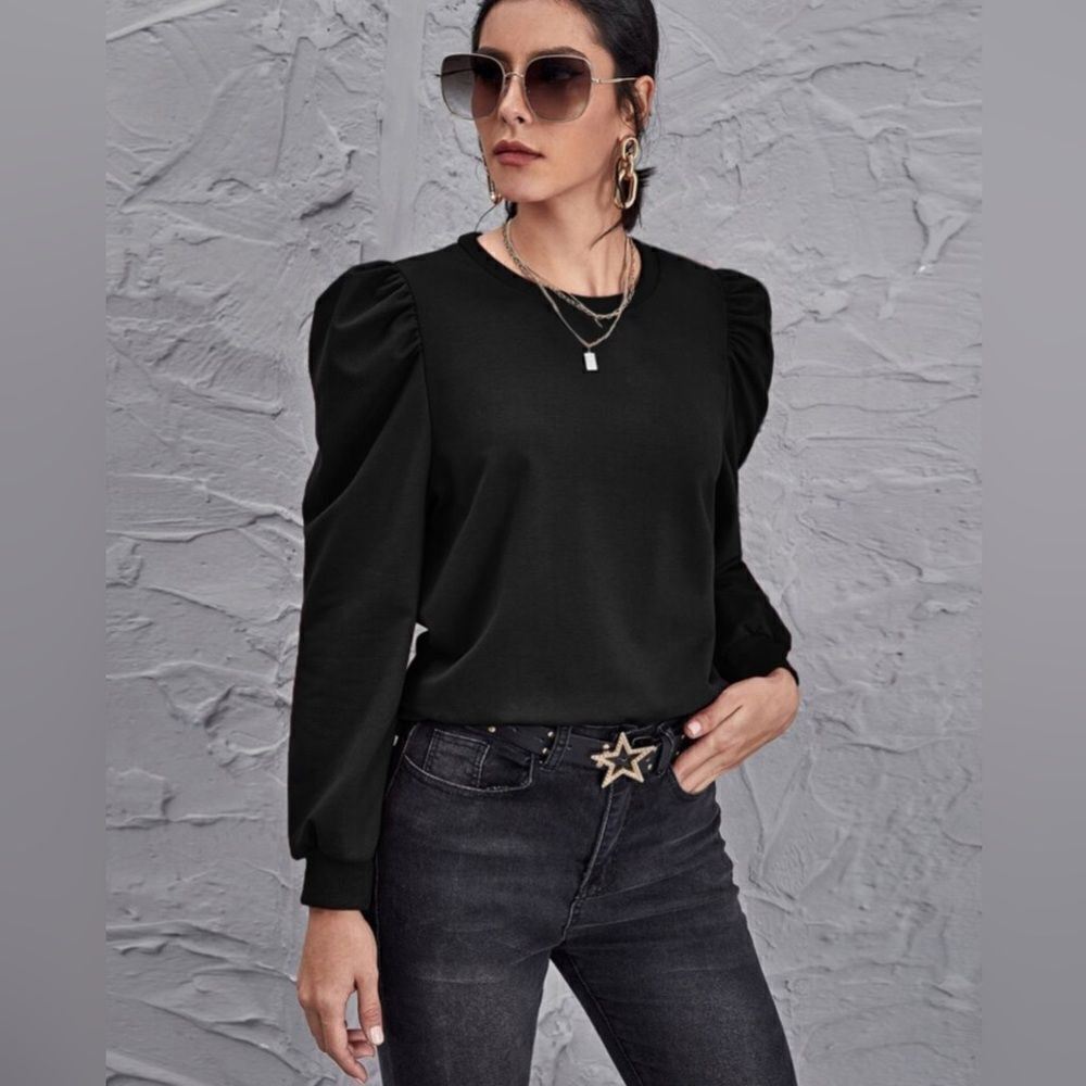Shein size, small black, long sleeve cuff sleeves